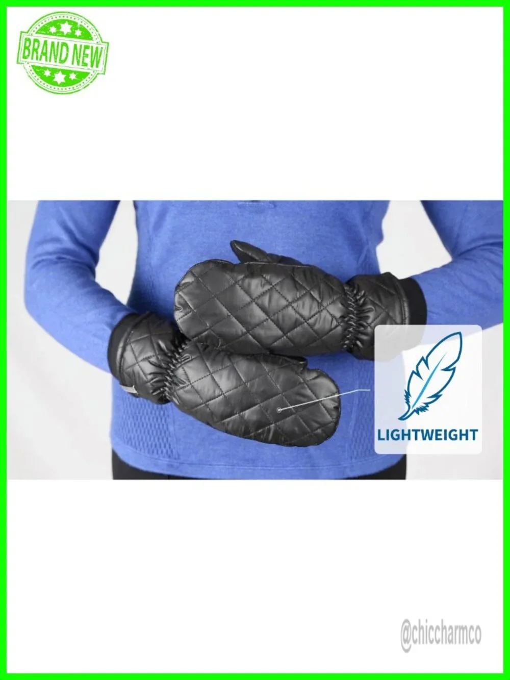 Insulated Touchscreen Running Mittens Quick Dry Extended Cuffs Spandex